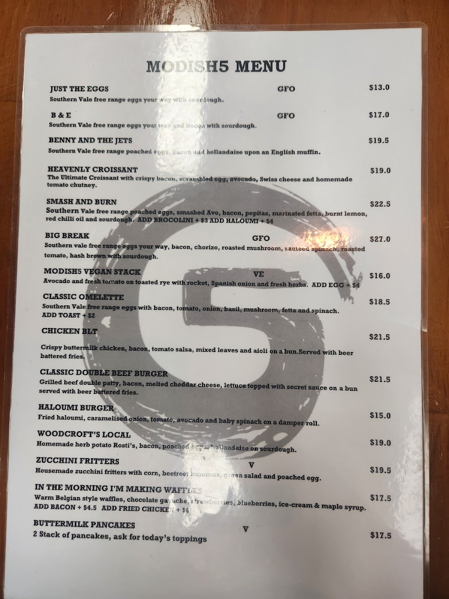 Modish menu board
