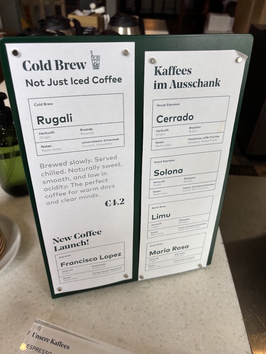 Coffee Circle Wedding menu board