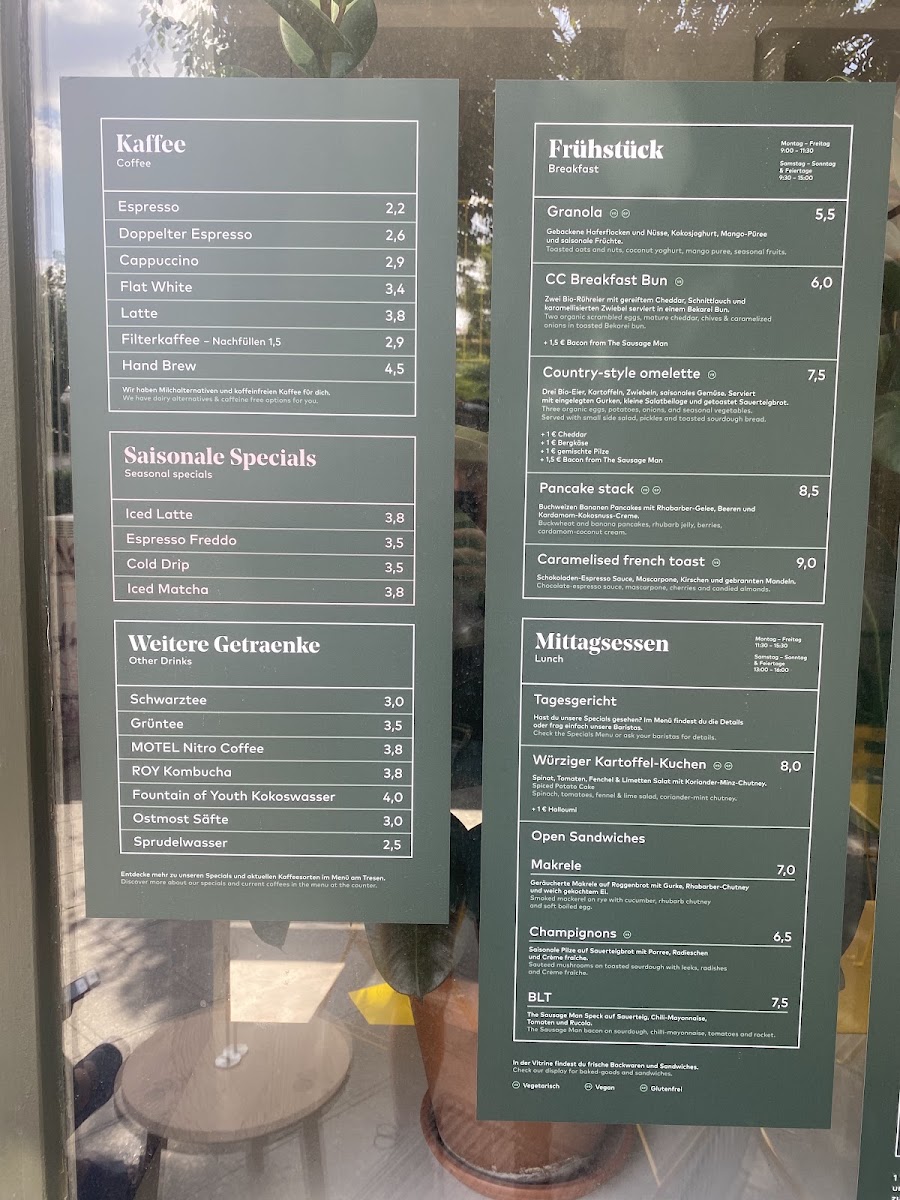 Coffee Circle Wedding menu board