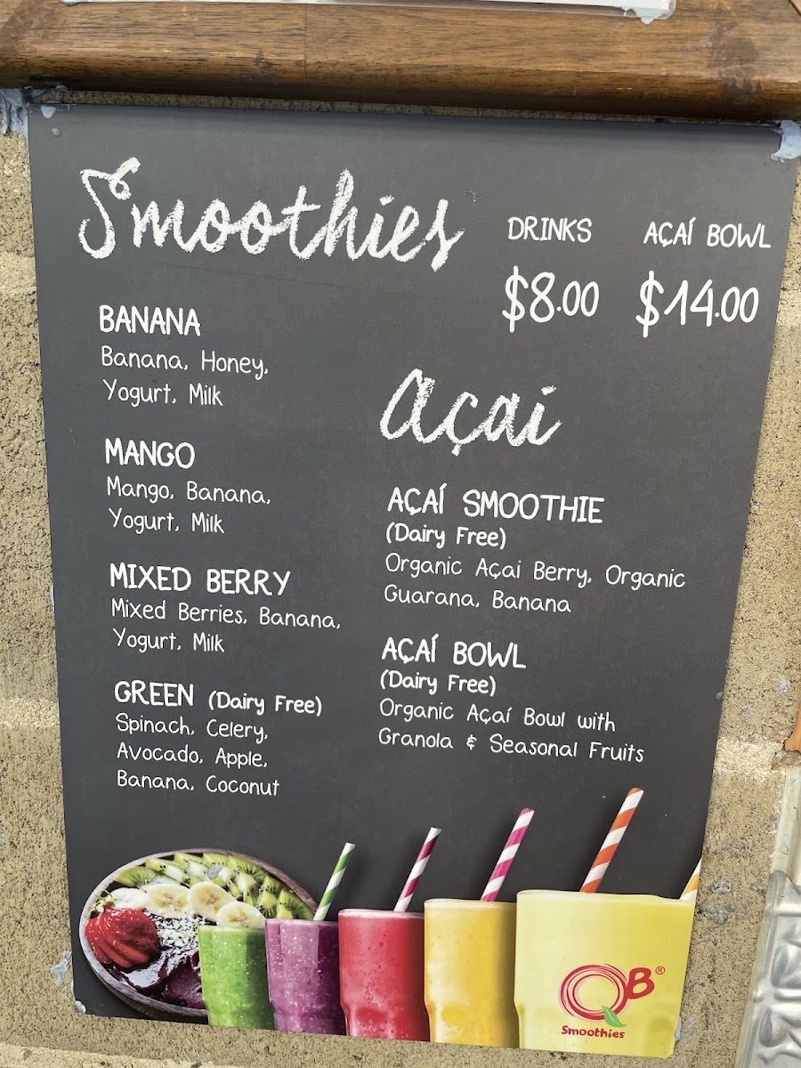 Jones Street Cafe menu board