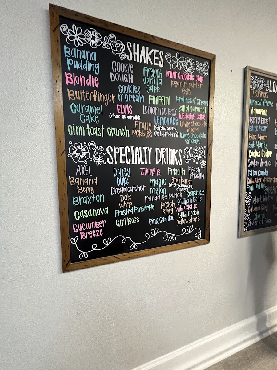 Loaded Nutrition menu board