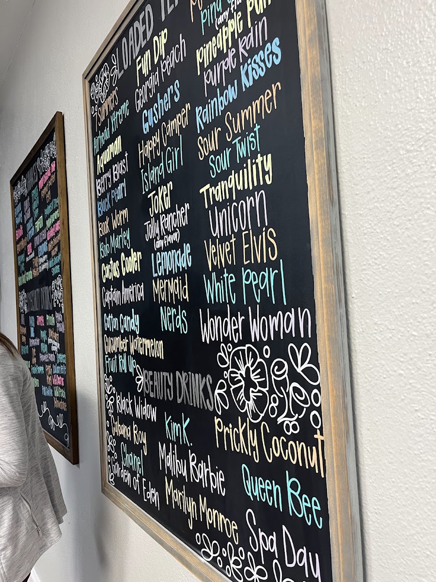 Loaded Nutrition menu board