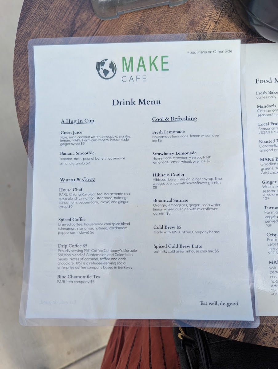 MAKE Projects menu board