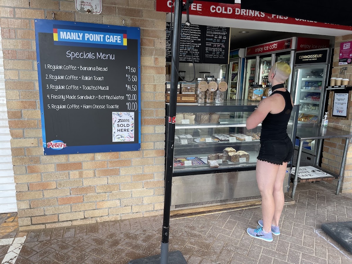 Manly Point Cafe menu board