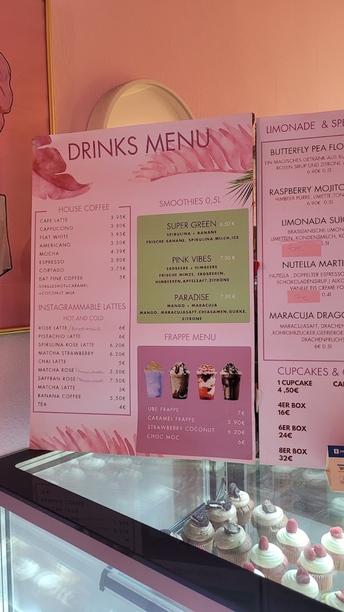 Homemade We Eat Fine menu board