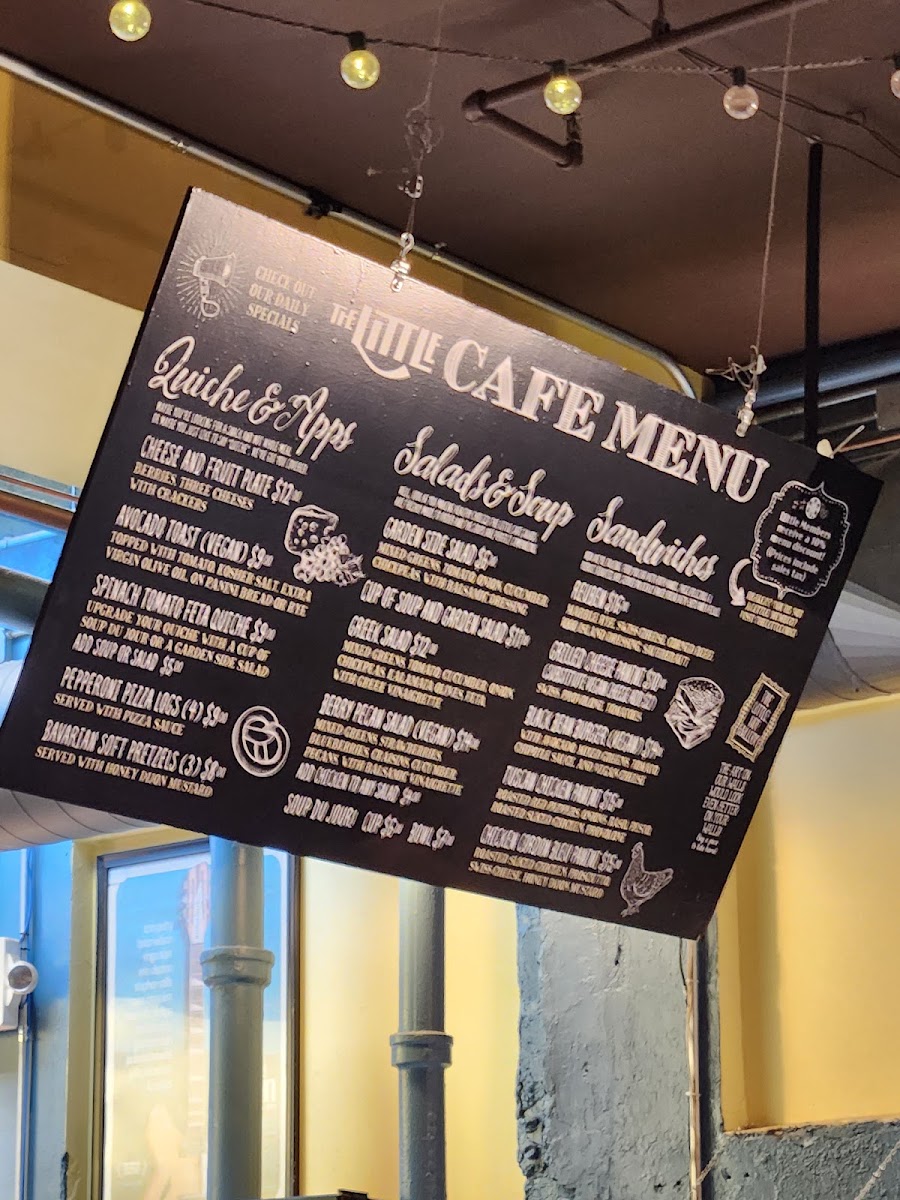 The Little Café menu board