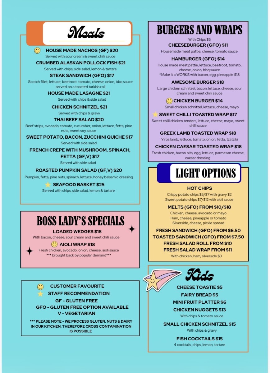 Isabel’s Place menu board