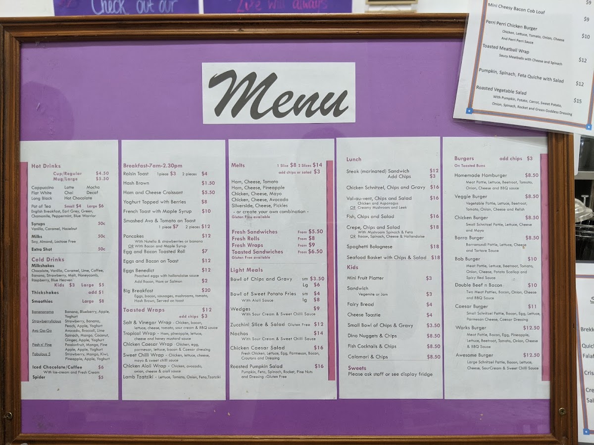 Isabel’s Place menu board