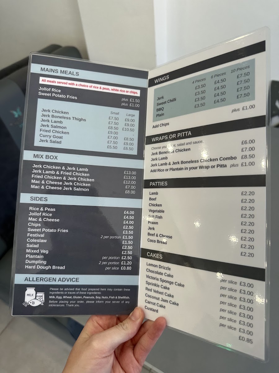 Butterfly Cafe menu board
