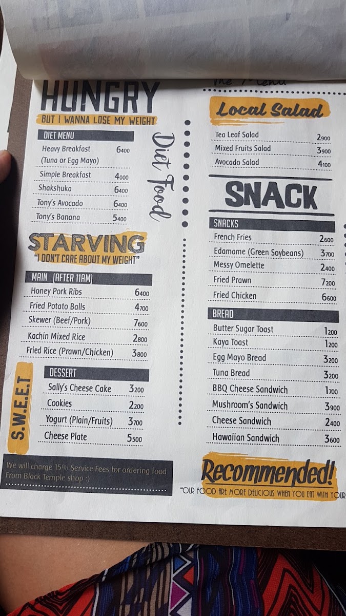 The Little Mushroom Coffee menu board