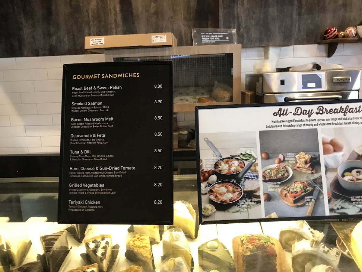 Joe & Dough, Kallang Leisure Park menu board