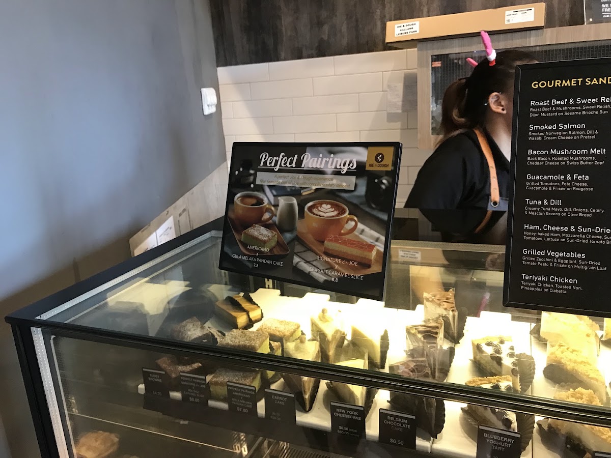 Joe & Dough, Kallang Leisure Park menu board