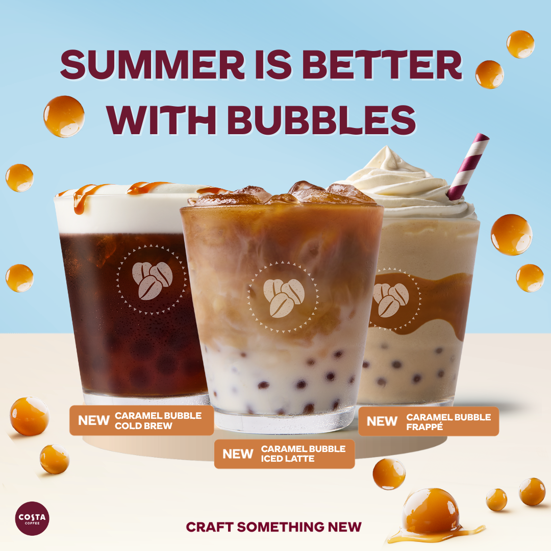 Costa Coffee Mosta menu board