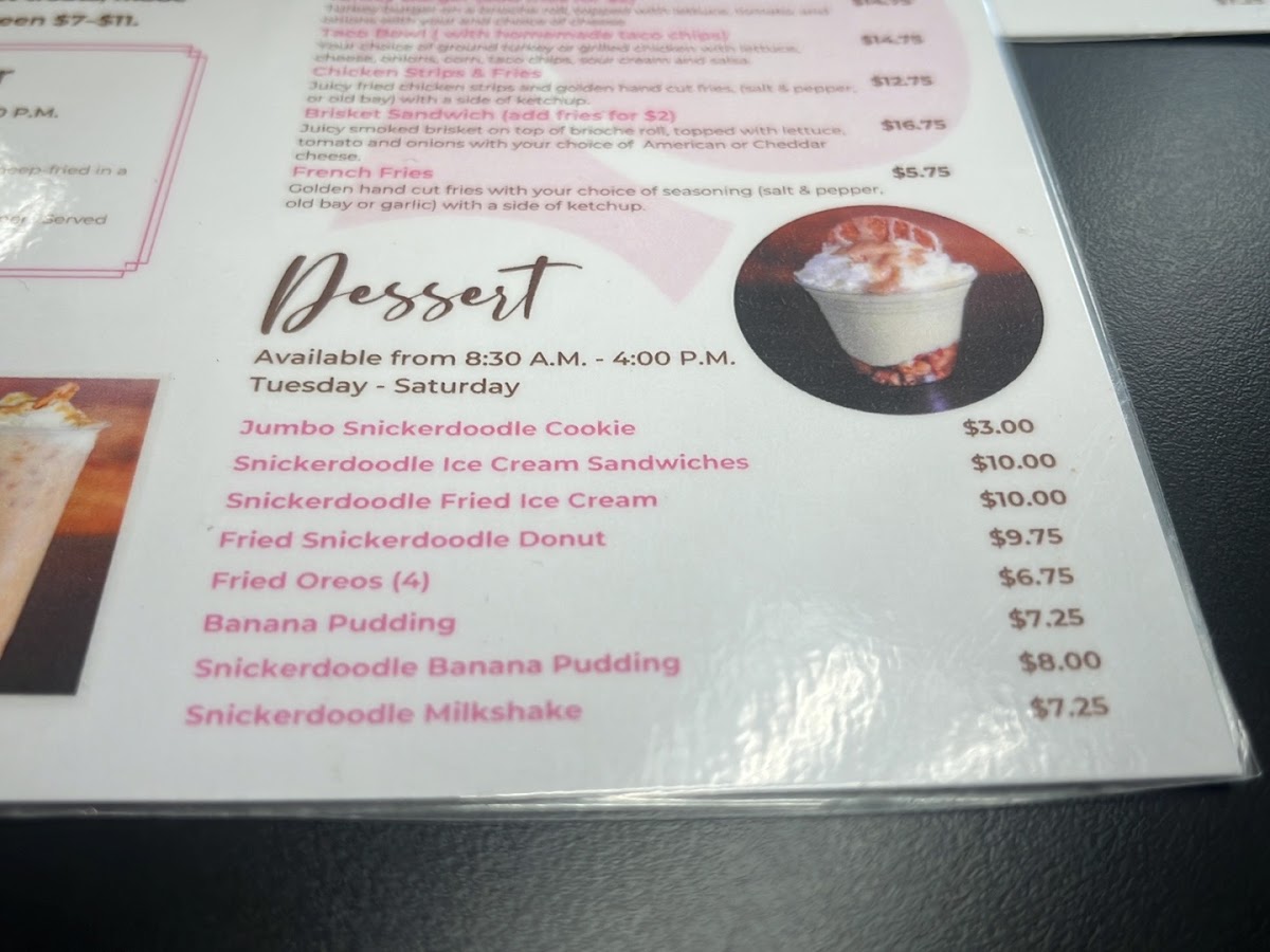 The Cafe @ B'More Made with Pride menu board