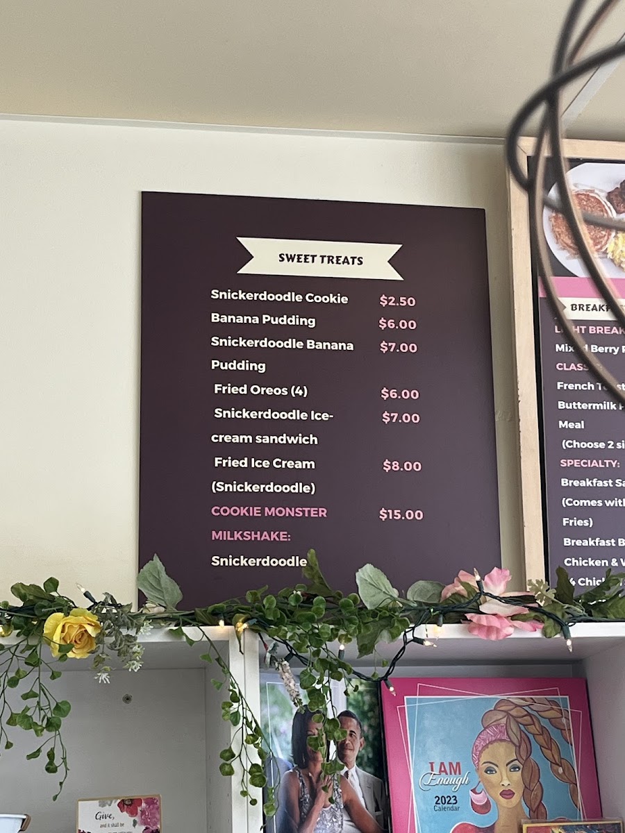 The Cafe @ B'More Made with Pride menu board