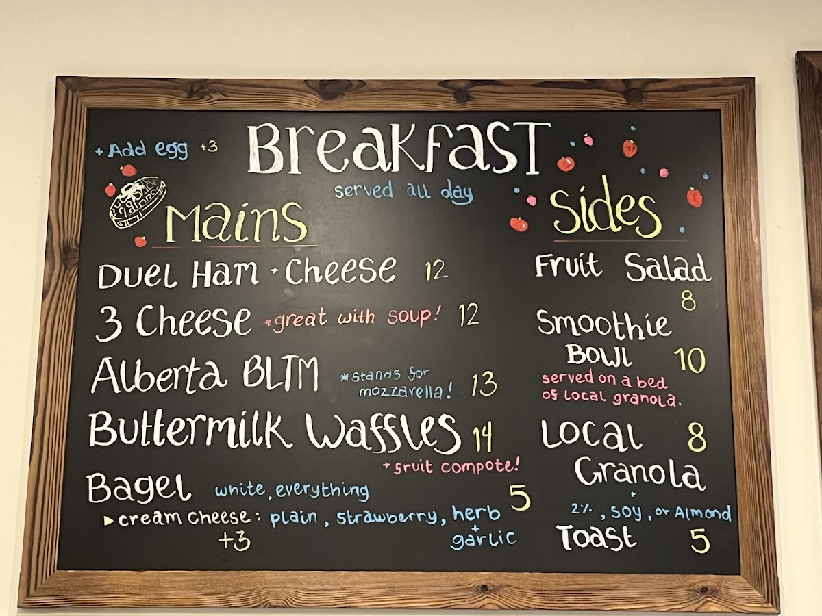 Leonardo’s Coffee and Sandwich House menu board