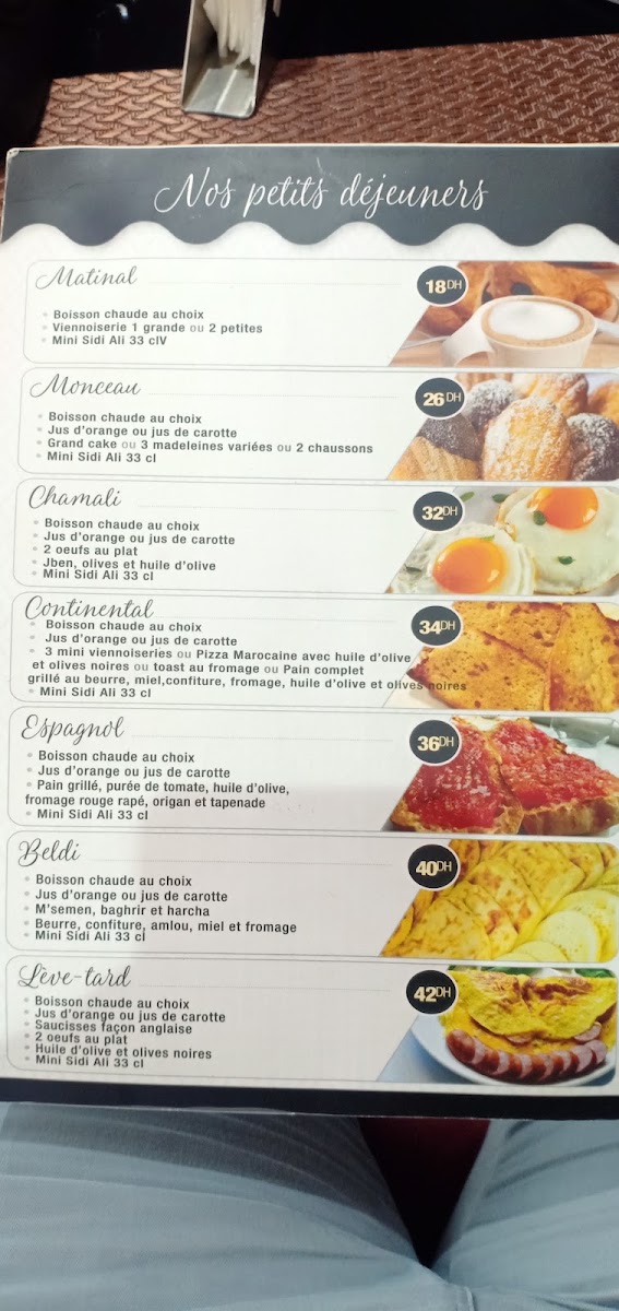 Les Ambassades menu board