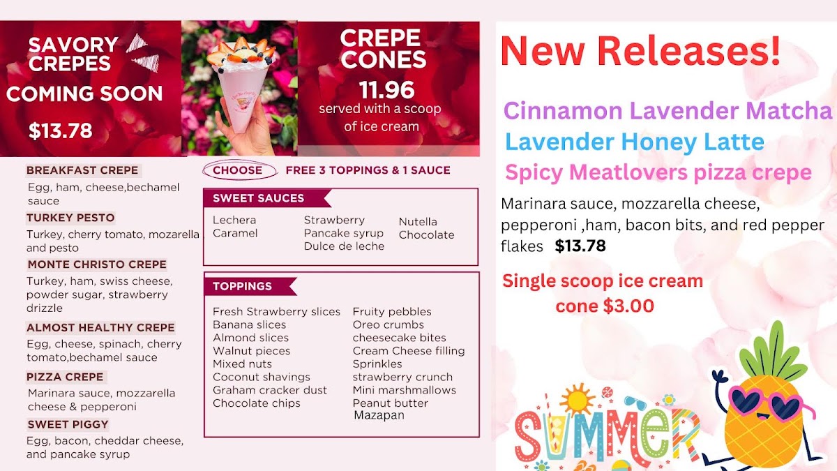 P.S. I Crepe You menu board
