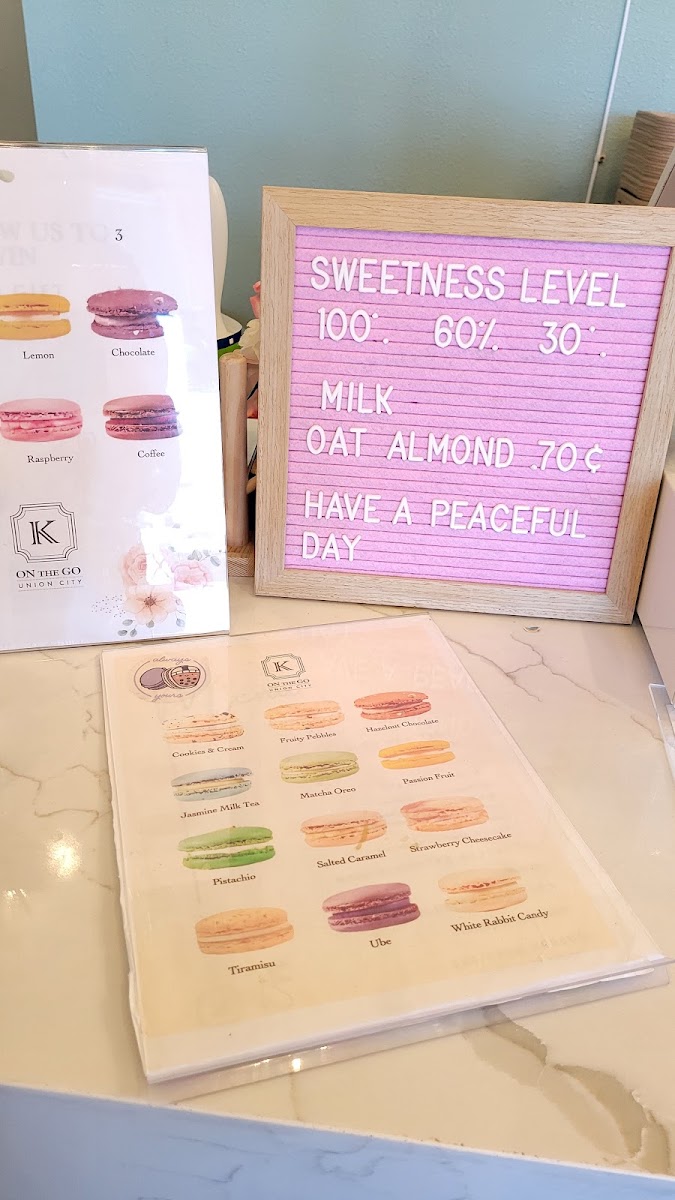 K On the Go menu board