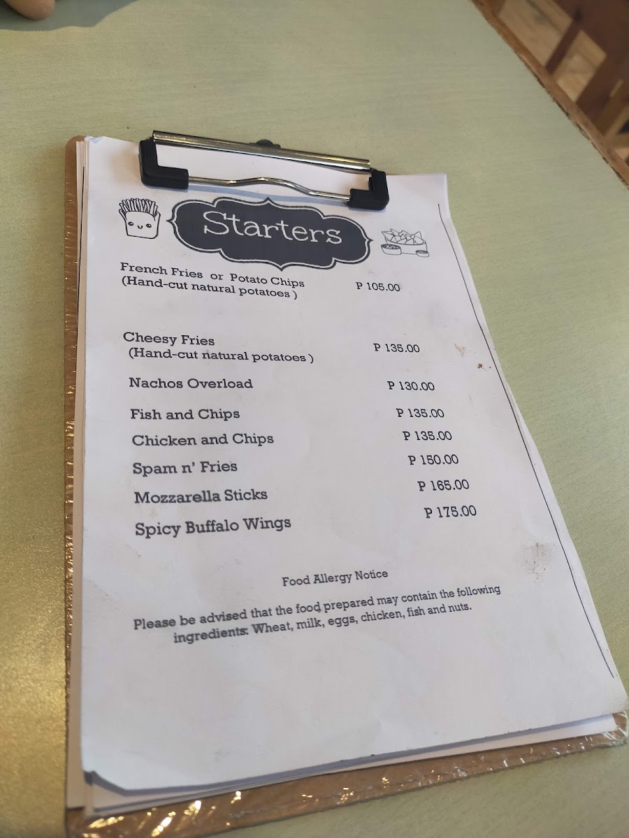 Beans And Mugs menu board