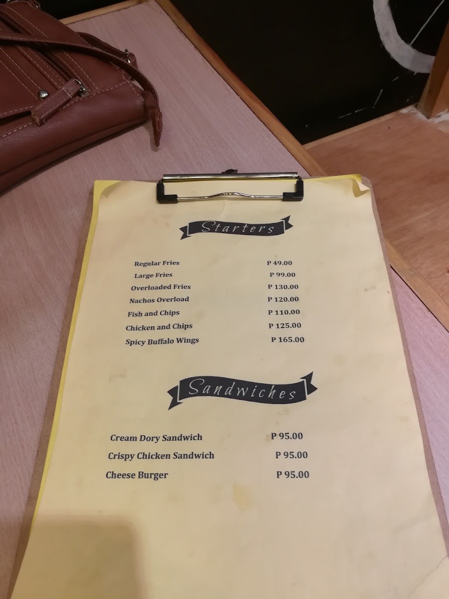 Beans And Mugs menu board
