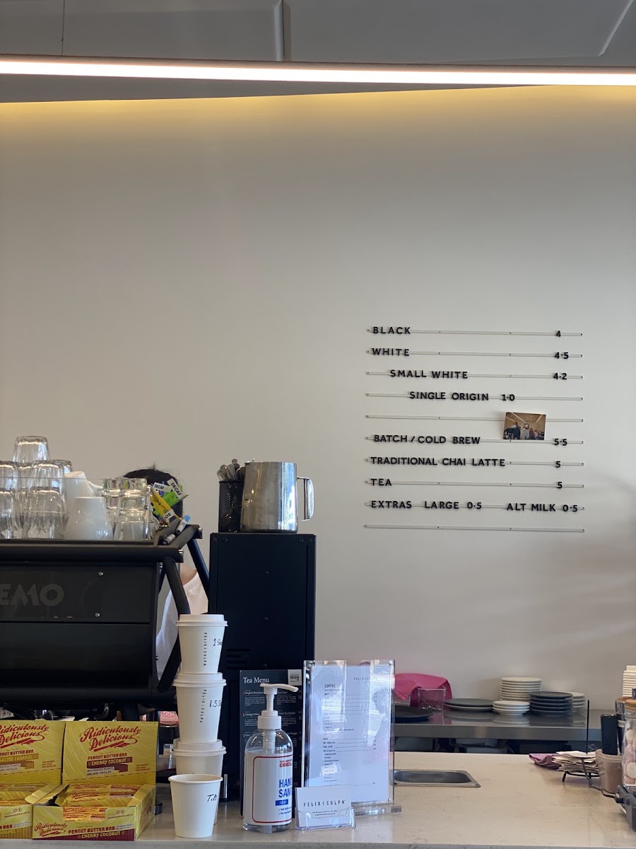 Felix Culpa menu board