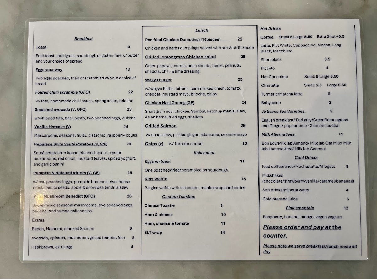 Fodder menu board