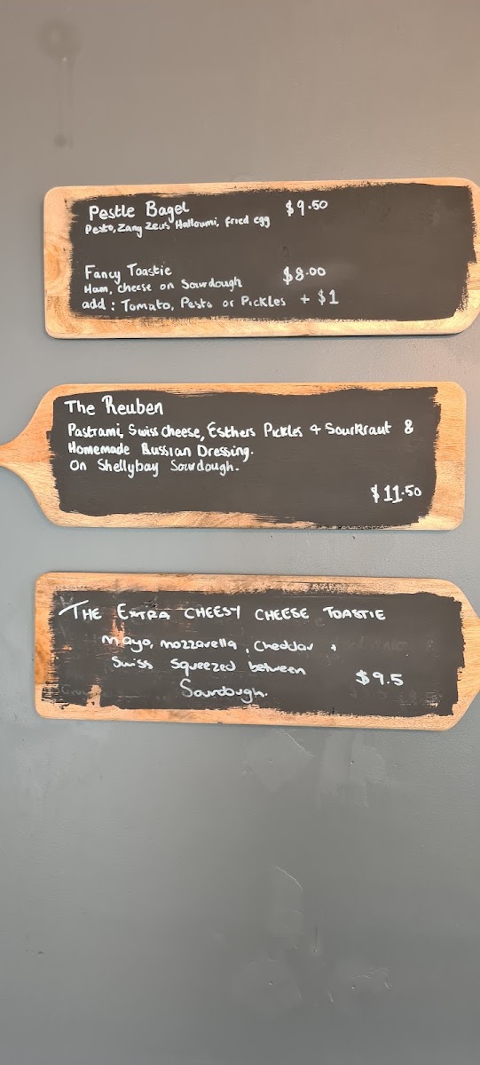 Pestle & Mortar Cafe menu board