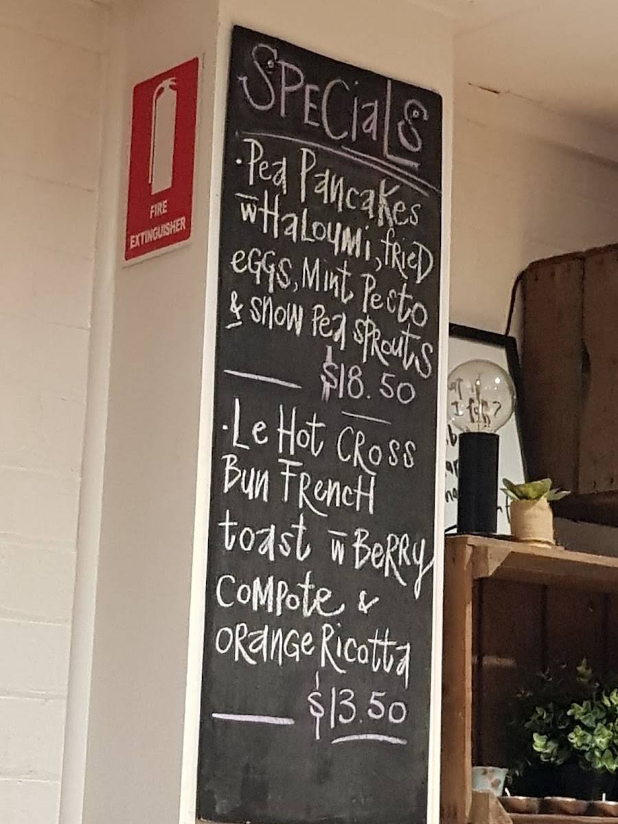George St Loft menu board