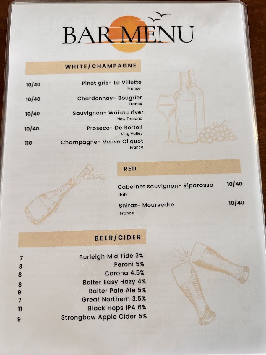 The 3 Musketeers menu board