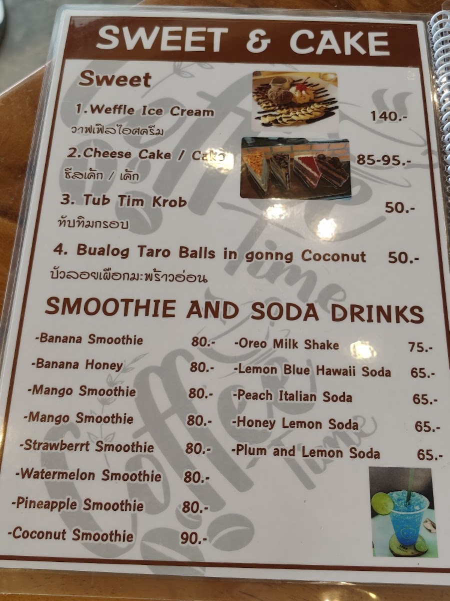 1989 Hostel & Cafe Sukhumvit 22 menu board