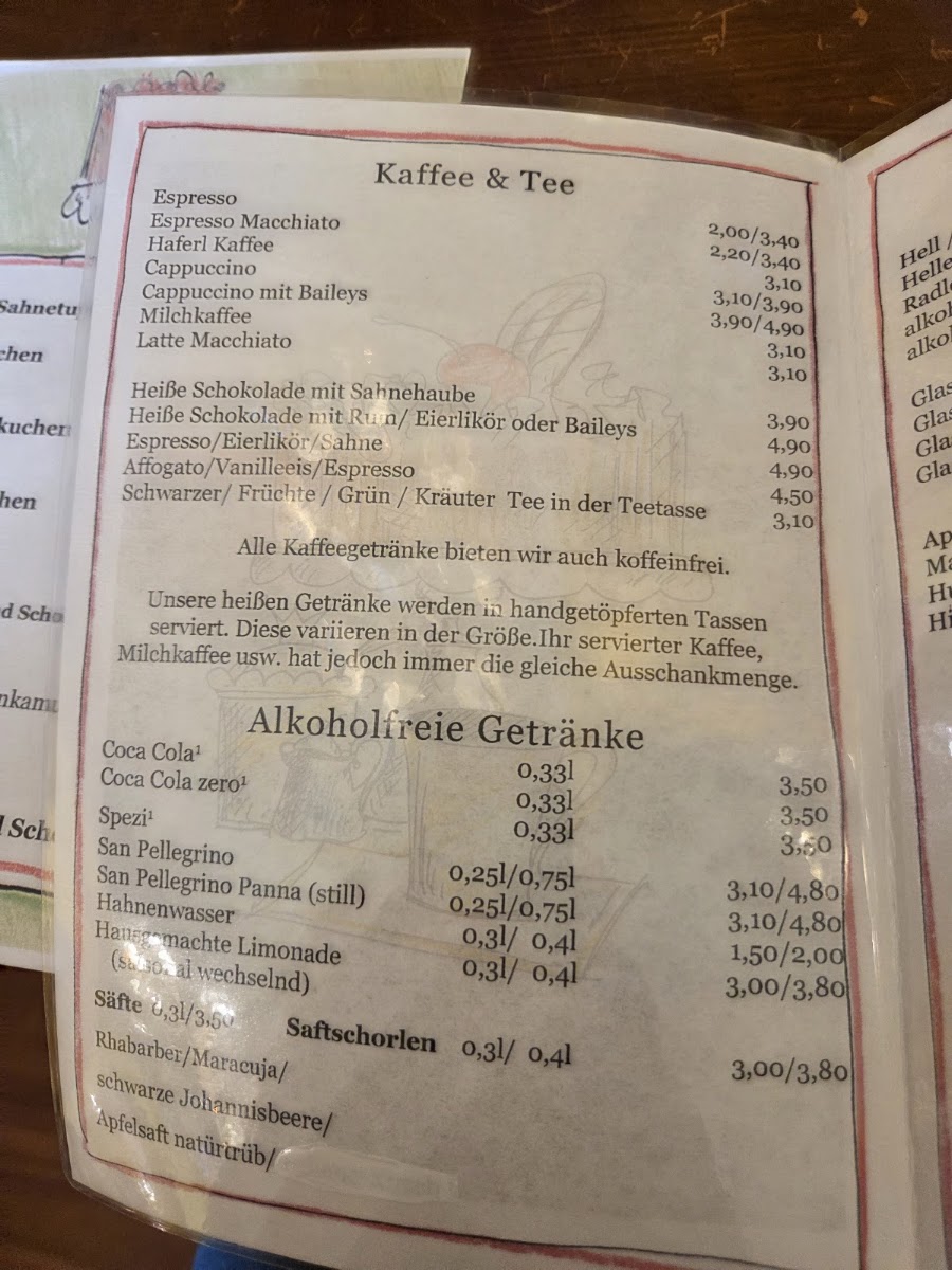 Café Streuselkuchen - Marion Wyniger menu board
