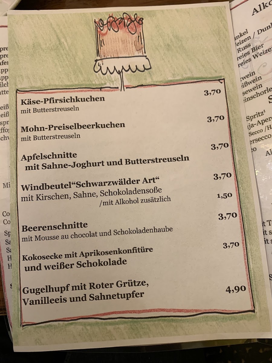 Café Streuselkuchen - Marion Wyniger menu board