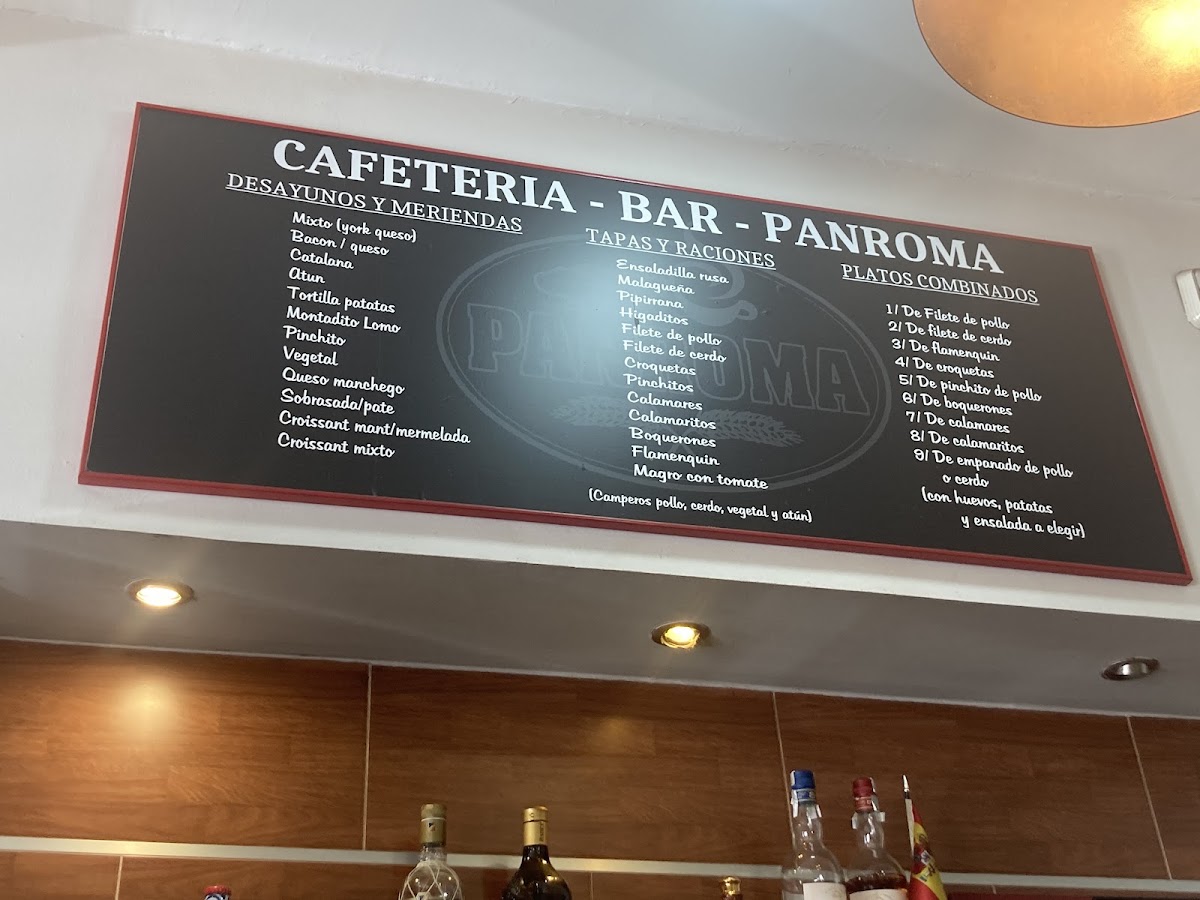 Panroma menu board