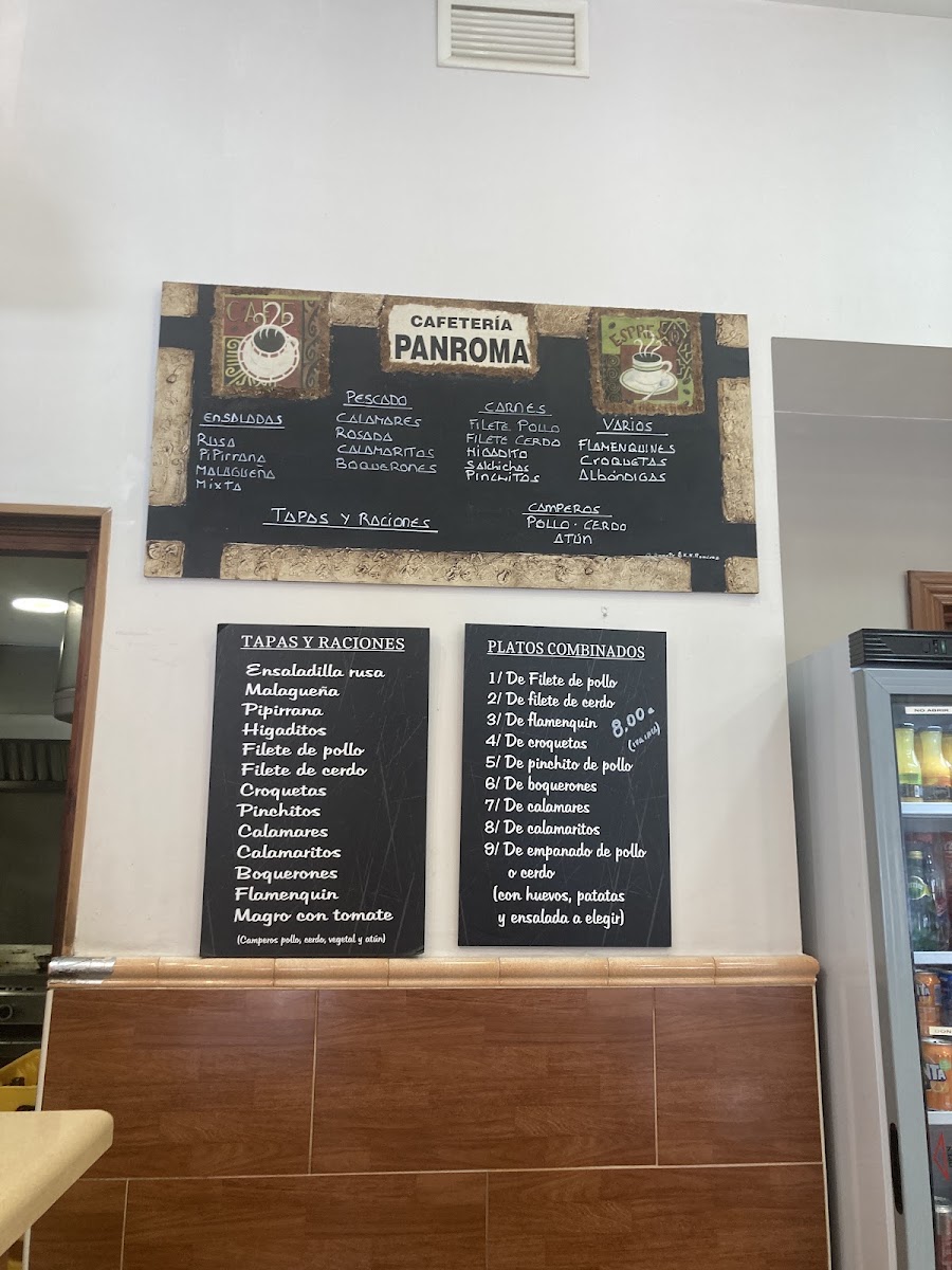 Panroma menu board