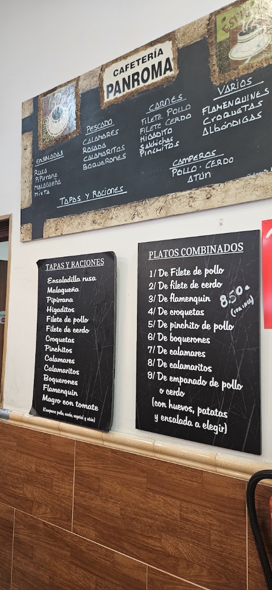 Panroma menu board