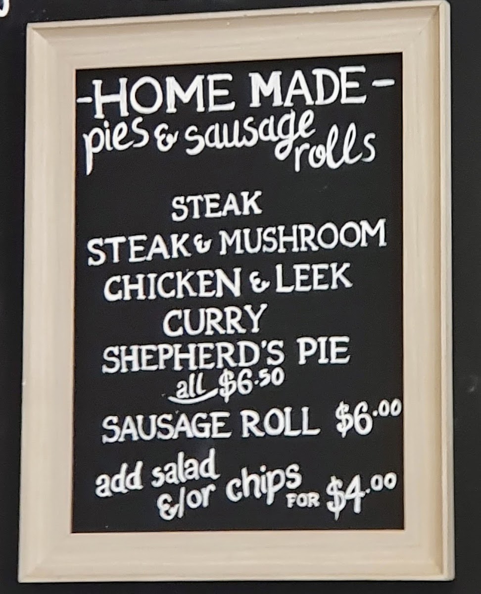 The Bridge Coffee Lounge menu board