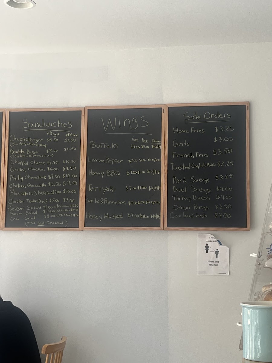 Dalias Harlem Cafe menu board