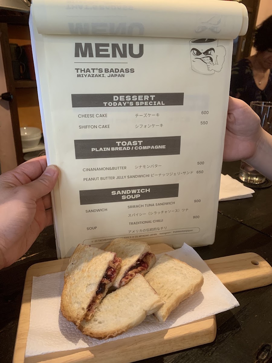 That's Badass menu board