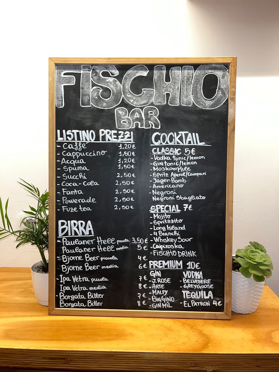 Caffetteria Coffee Store Castorino menu board