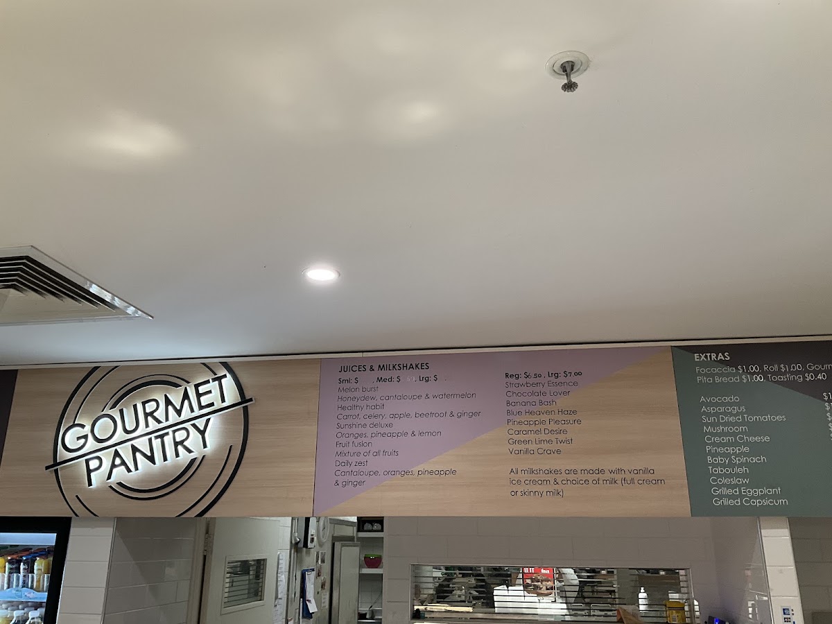 Gourmet Pantry menu board