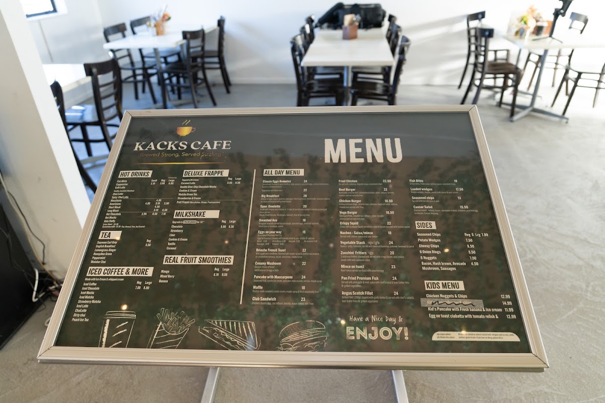 Bite & Sip menu board