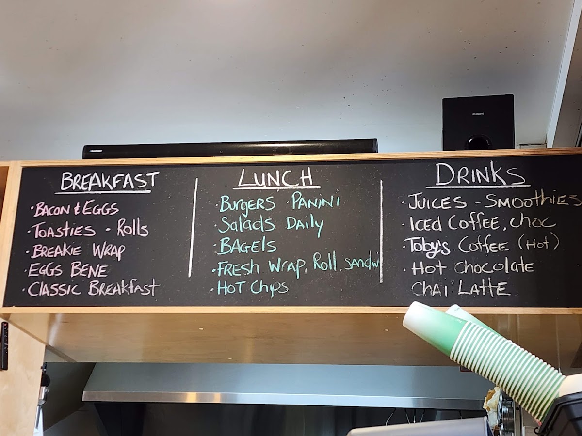Stella Coffee House menu board