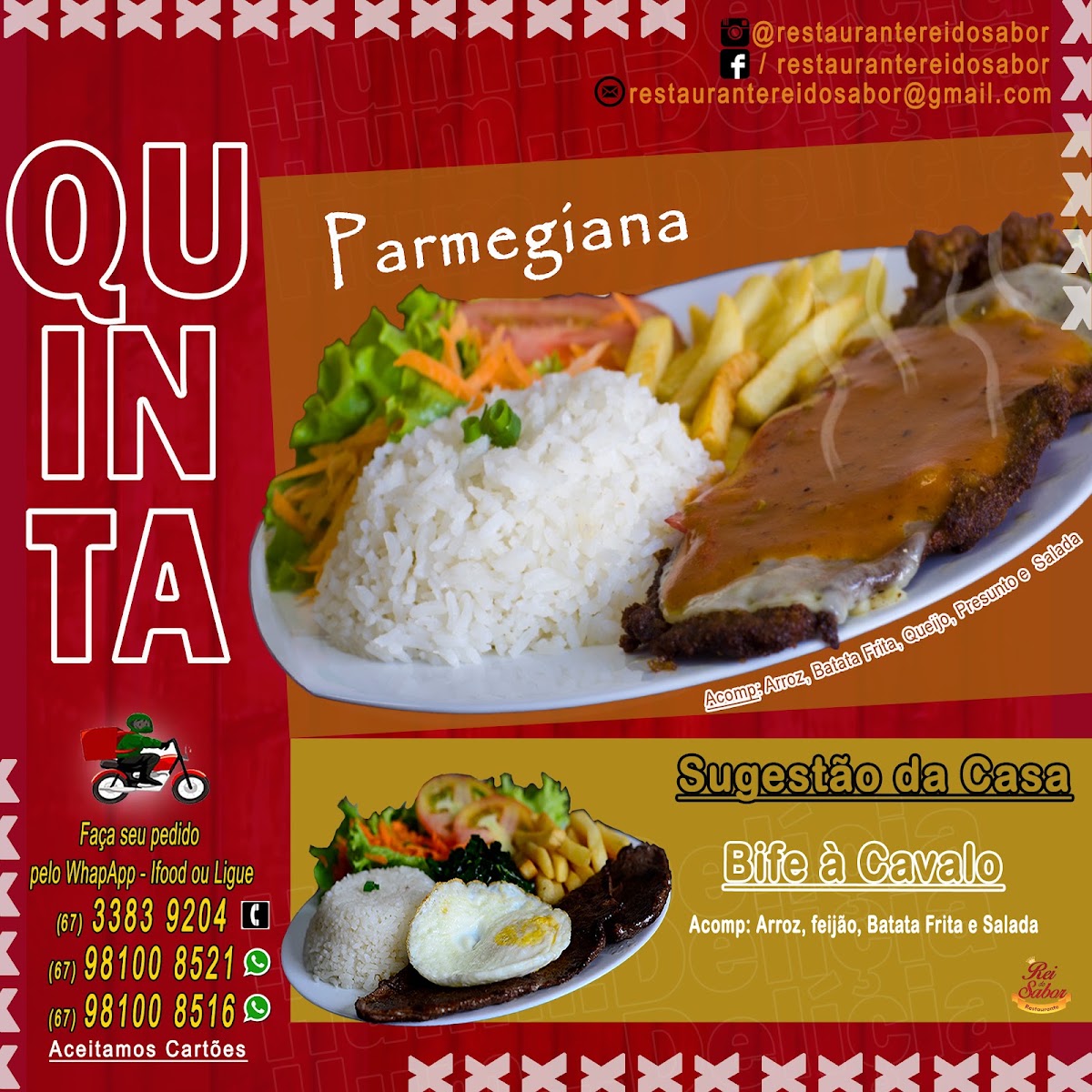 Marmitaria - Restaurante Rei do Sabor menu board