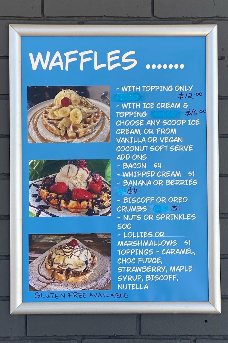 Beach Treats Bargara menu board