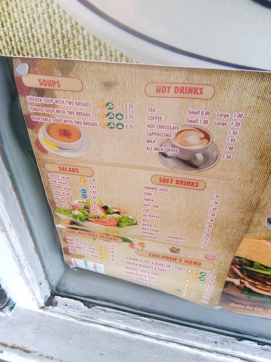 Chatter Box Cafe menu board