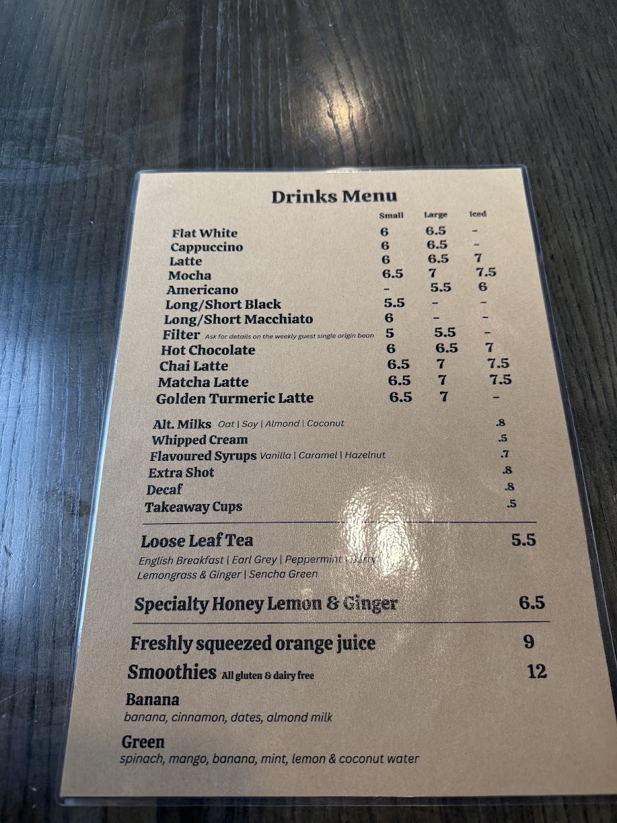 Marmolada Cafe menu board
