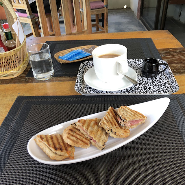Ham & Cheese Toastie and Americano Coffee