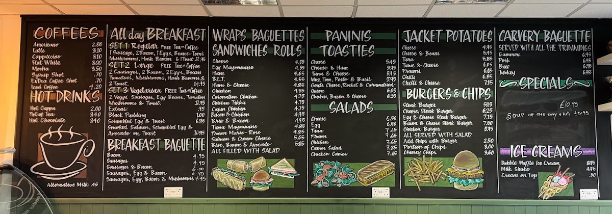 Nathan's Nibbles menu board