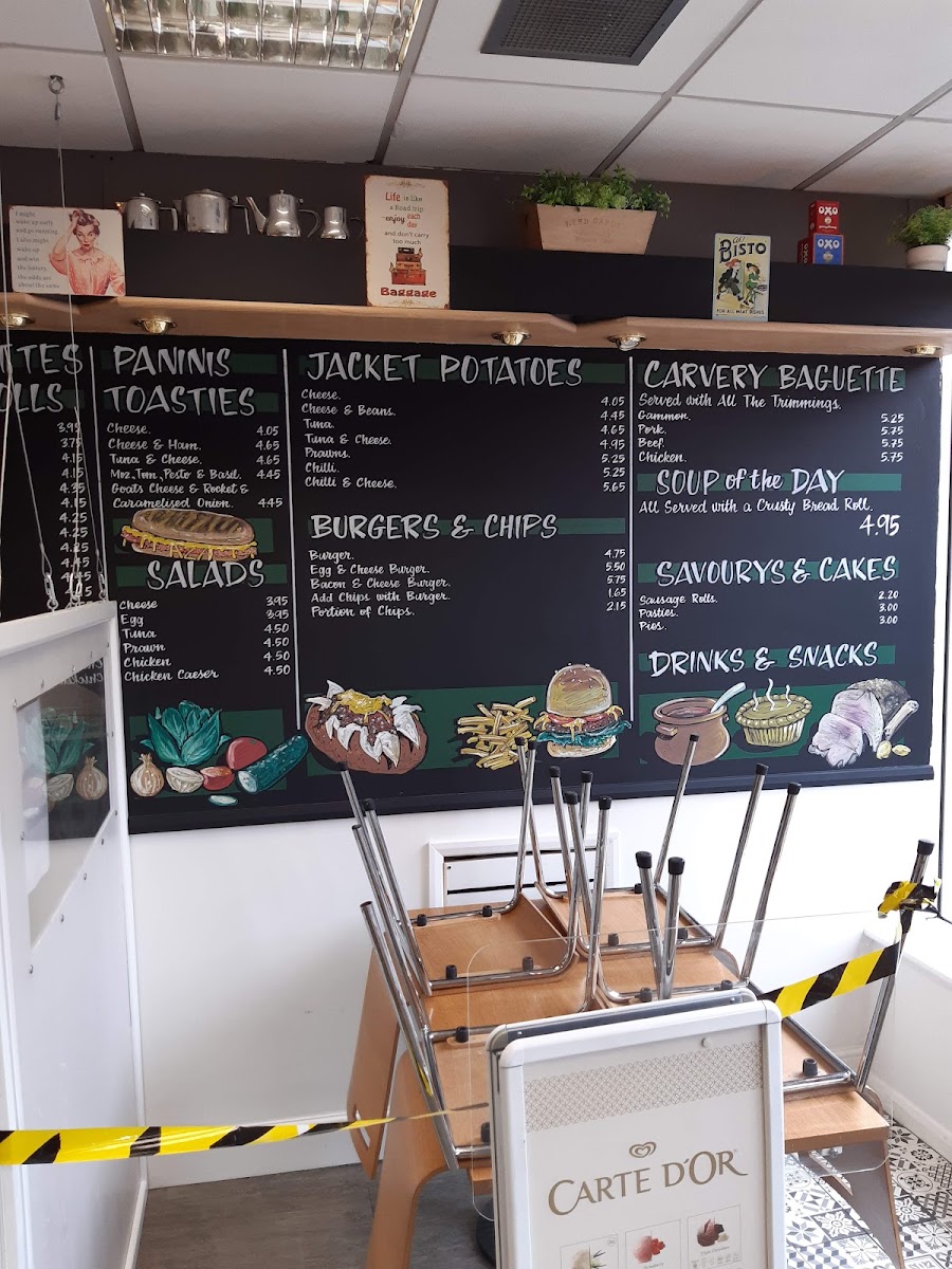 Nathan's Nibbles menu board